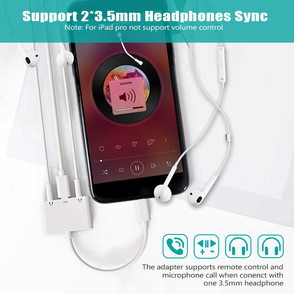 USB C to Dual 3.5mm AUX Headphone TRRS Jack Adapter with Charging, Type C Earphone Audio Splitter Converter, Compatible for Samsung, iPad Pro, Google Pixel, HTC, Huawei etc (Dual AUX) 16 4