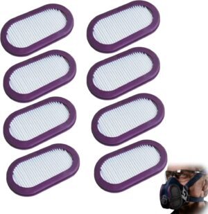 8 Pack SPR321 P100 Respirator Filters Replacement, Compatible with Elipse Half Mask Respirator SPR451 SPR457 SPR449 SPR456 S/M M/L