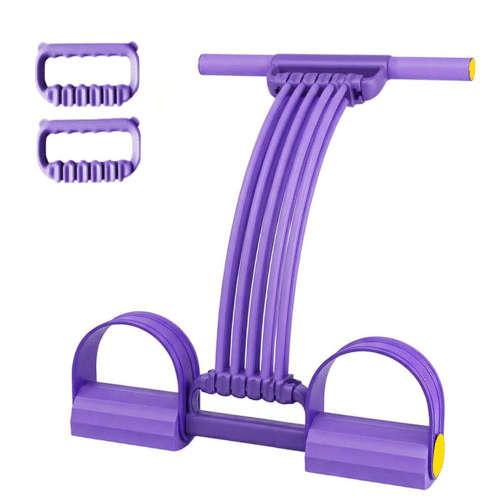 Pedal Resistance Band with Handle,10 Tube Detachable Elastic 3-in-1 Multifunctional Foot Pedal Resistance Assistance Expander for Foot Pedal Pull, Back Stretch & Chest Expand